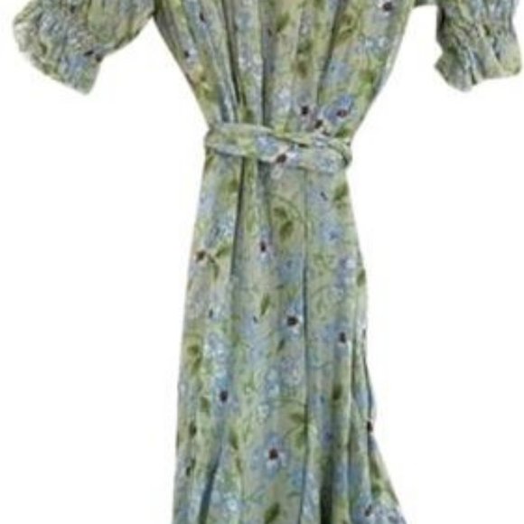 SOLD NWT Doen Mira Green Strawberry Dres, Size S, Pristine, 100% silk - Picture 10 of 12